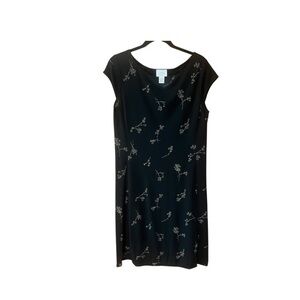 Loft Floral‎ Embroidered Cap Sleeve Dress